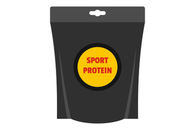 Protein powder icon, flat style.