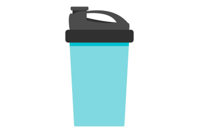 Protein cocktail icon, flat style.
