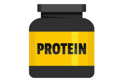 Kilogram protein icon, flat style.