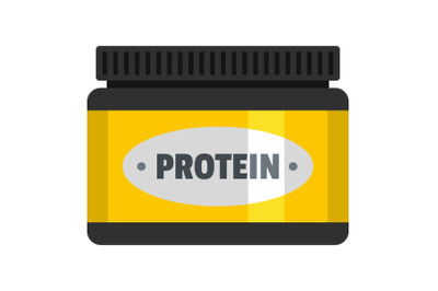 Protein packing icon, flat style.