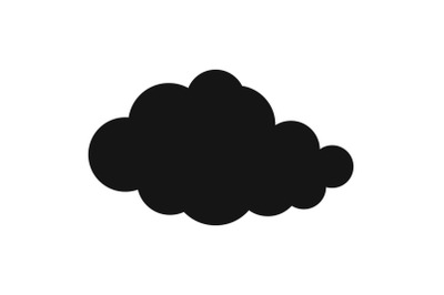 Translucent cloud icon, simple style.
