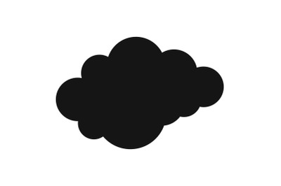 Cloud with downfall icon, simple style.