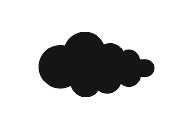 Cloud with fallout icon, simple style.