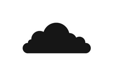 Cumulonimbus cloud icon, simple style.
