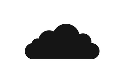 Bottom cloud icon, simple style.