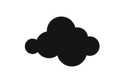 Moving cloud icon, simple style.