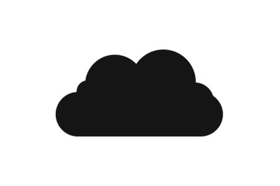 Flying cloud icon, simple style.