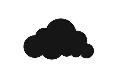 Layered rain cloud icon, simple style.