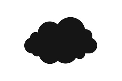 Wavy cloud icon, simple style.