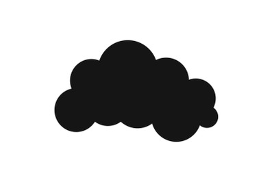 Night cloud icon, simple style.