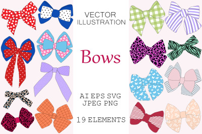 Bows graphics. Bows SVG. Ribbons Bows. Bows sublimation.