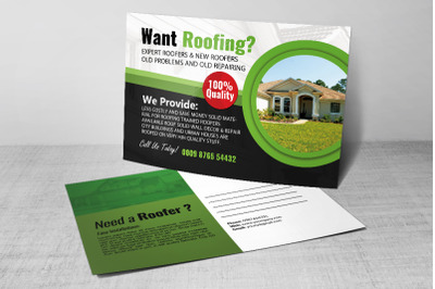 Roofer Service Postcard Template