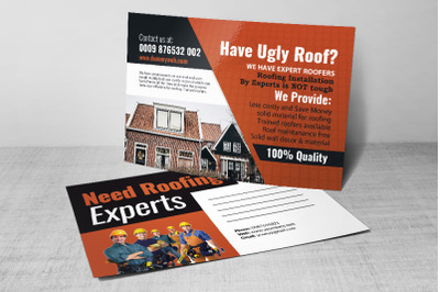 House Roofing Service Postcard