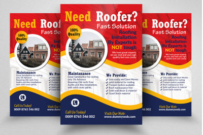 Roofing Service Provider Flyer Template