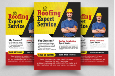 Roofing Service Experts Flyer Template