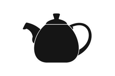 Pot bellied kettle icon, simple style