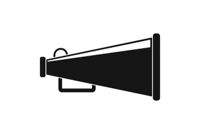 Bullhorn icon, simple style
