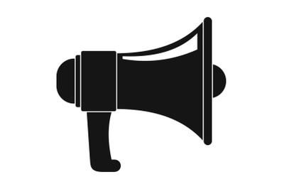 One megaphone icon, simple style