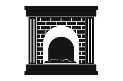 Fireplace for fire icon, simple style