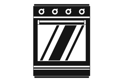 Modern gas oven icon, simple style