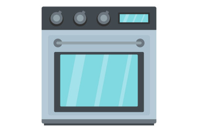Electric oven icon, cartoon style