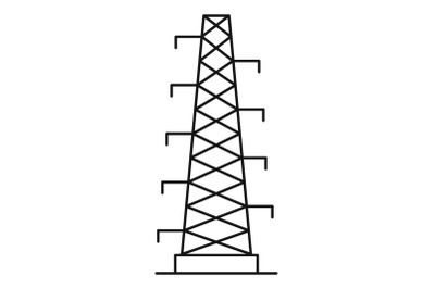 Power station icon, outline style