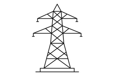Energy pole icon, outline style