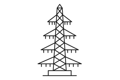 Electricity icon, outline style