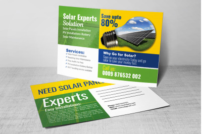 Solar Energy Installation Postcard