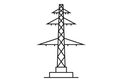 Telephone pole icon, outline style