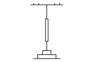 One pole icon, outline style