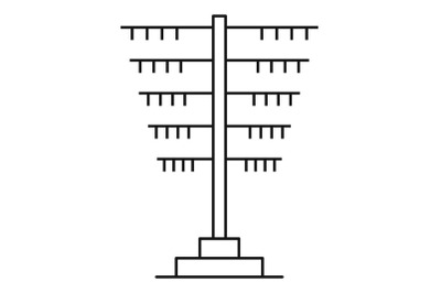 Connection pole icon, outline style