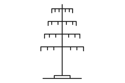 Single pole icon, outline style