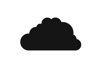 Big cloud icon, simple style.