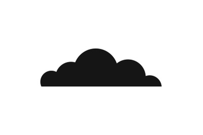 Cumulus cloud icon, simple style.