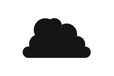 Mountainous cloud icon, simple style.