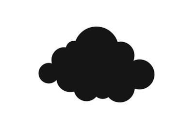 Deformed cloud icon, simple style.