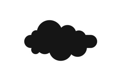 Formed cloud icon, simple style.