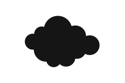 High layered cloud icon, simple style.