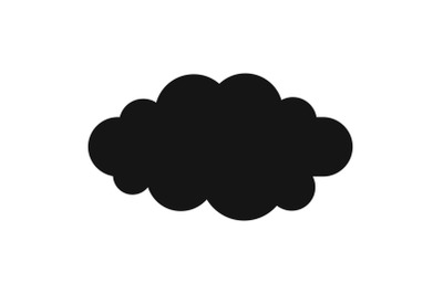 Luminous translucent cloud icon, simple style.