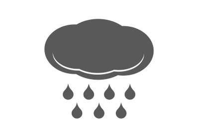 Cloud rain icon, simple style