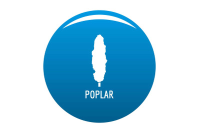 Poplar tree icon blue vector