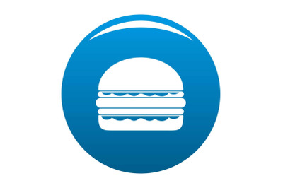 Burger icon blue vector