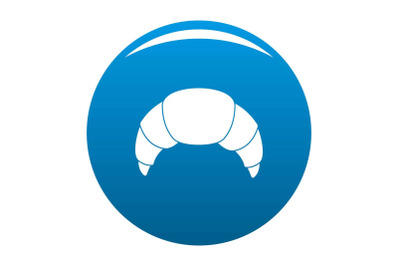 Croissant icon blue vector