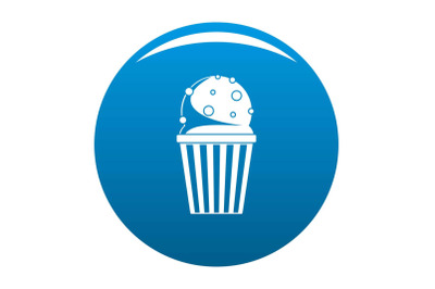 Popcorn icon blue vector