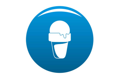 Ice cream summer icon blue vector