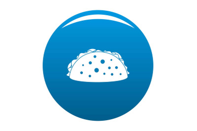 Tacos icon blue vector