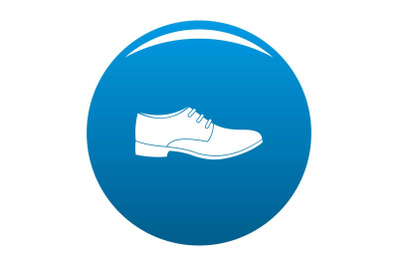 Men shoe icon blue vector