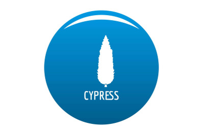 Cypress tree icon blue vector