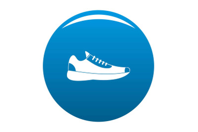 Sneakers icon blue vector